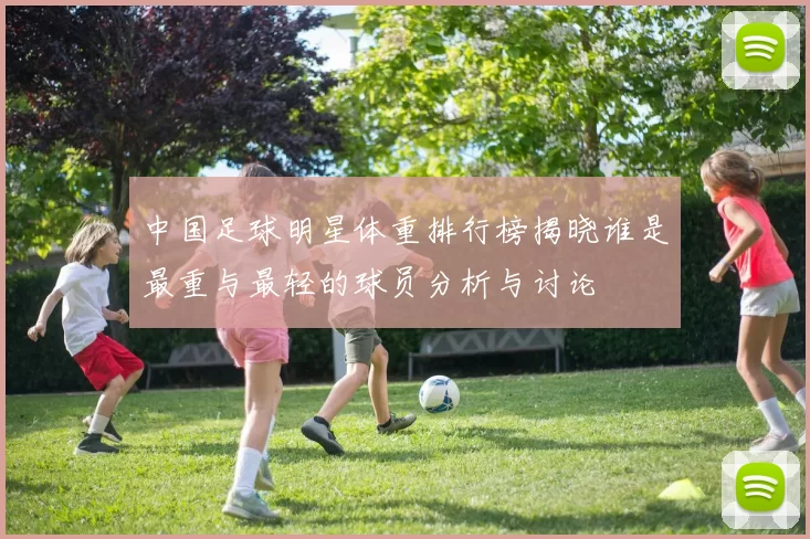 中国足球明星体重排行榜揭晓谁是最重与最轻的球员分析与讨论