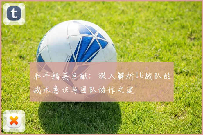 和平精英巨献：深入解析IG战队的战术意识与团队协作之道